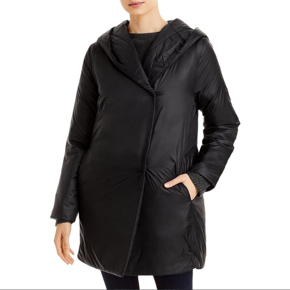 Eileen fisher hooded shawl collar coat Clearance